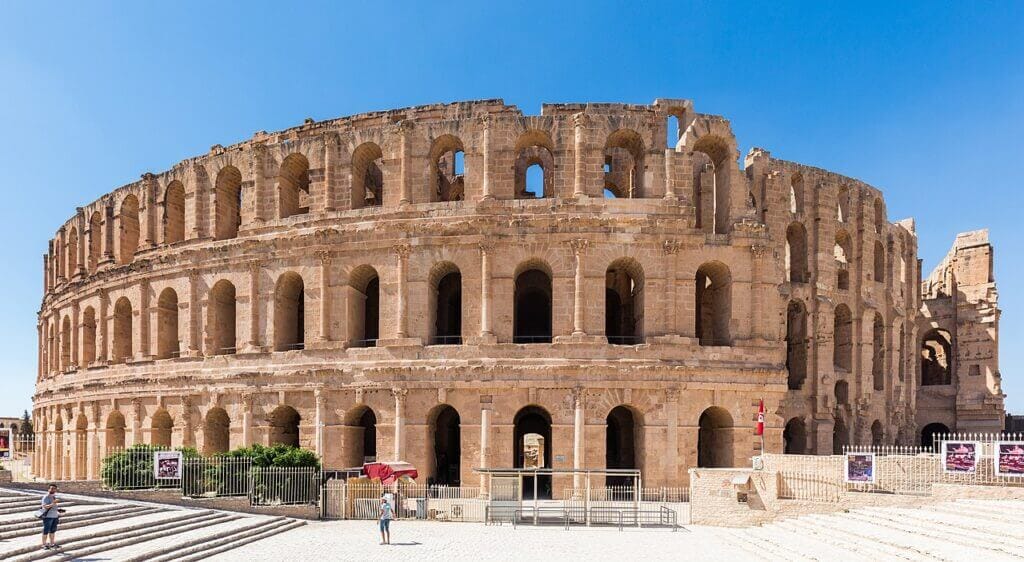 Amphithéâtre d’El Jem Tunisie site patrimoine mondial UNESCO monument romain.